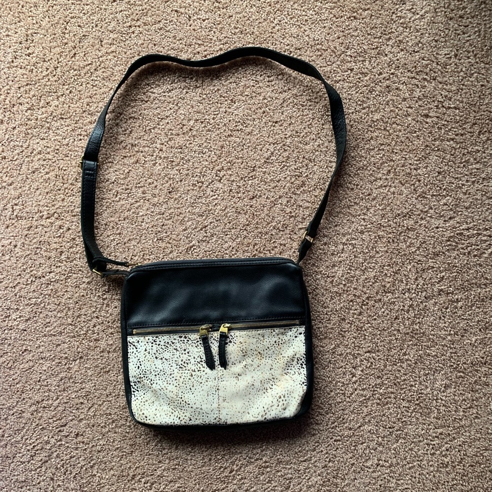 Fossil crossbody black purse